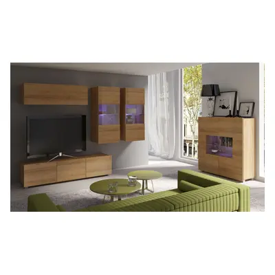 Mediawand Wohnwand 5 tlg - LABRI 6 - Sonoma Eiche matt