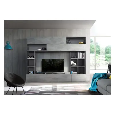 Wohnwand in Ossido Beton Praktiko