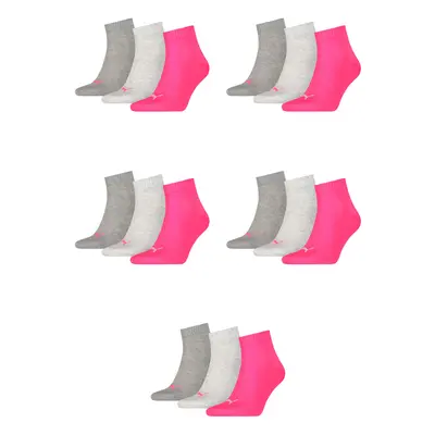15 Paar Puma Unisex Quarter Socken Sneaker Gr. 35 - 49  für Damen Herren Füßling...