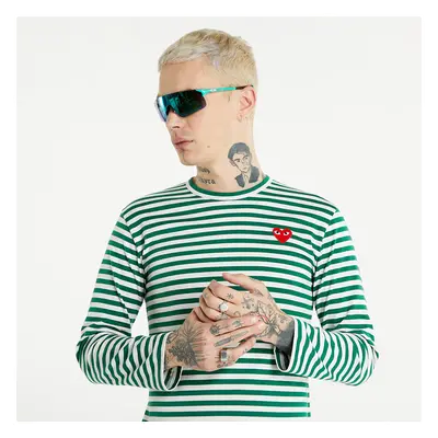 T-shirt Comme des Garçons PLAY Long Sleeve Tee UNISEX Green/ White