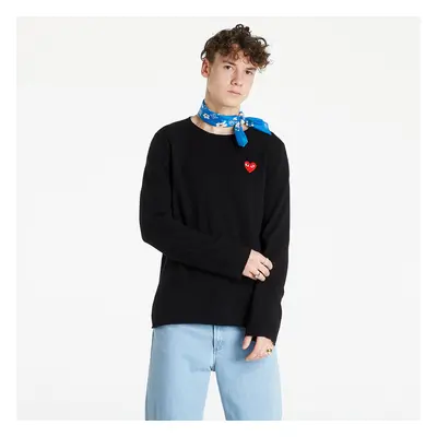 Pullover Comme des Garçons PLAY Red Heart Crewneck Jumper Black