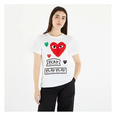 T-shirt Comme des Garçons PLAY Heart Logo Tee White