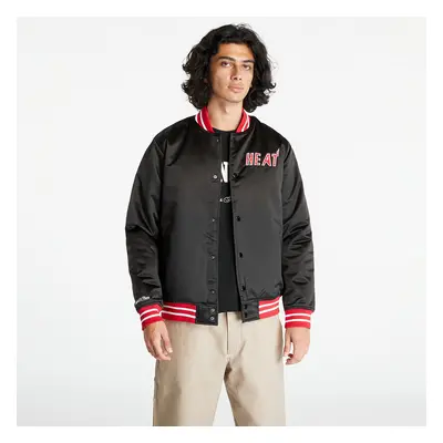 Jacke Mitchell & Ness Miami Heat Heavyweight Satin Jacket Black