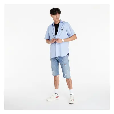 Hemd Comme des Garçons PLAY Black Heart Striped Shirt Blue/ White