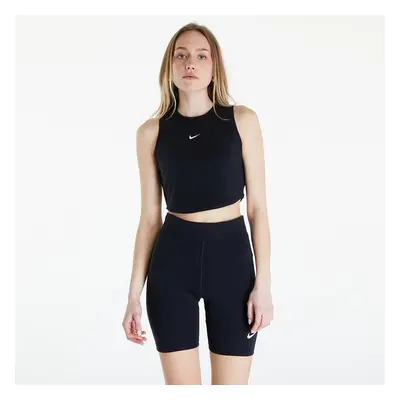 Tank Top Nike Sportswear Essentials Women's Ribbed Cropped Tank Black/ Sail