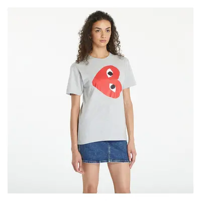 T-shirt Comme des Garçons PLAY Logo Print Short Sleeve Tee UNISEX Grey