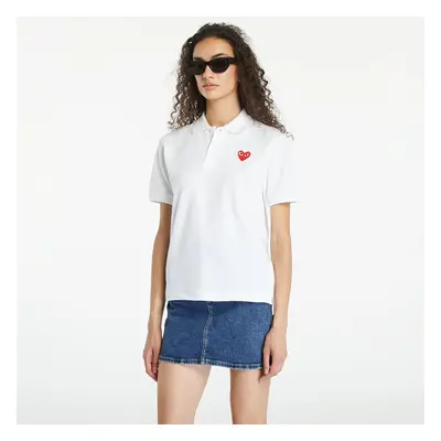 T-shirt Comme des Garçons PLAY Emblem Knit Short Sleeve Tee UNISEX White