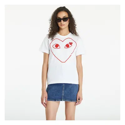 T-shirt Comme des Garçons PLAY Heart Logo Short Sleeve Tee UNISEX White