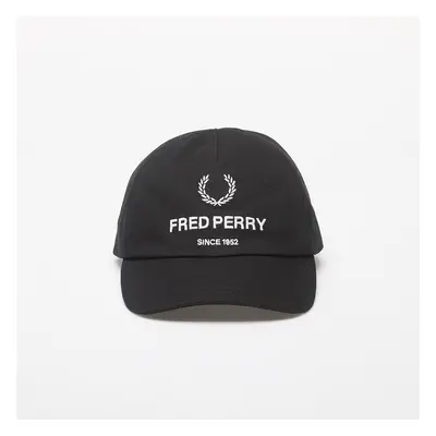 Mütze FRED PERRY Cotton Canvas Branded Cap Black