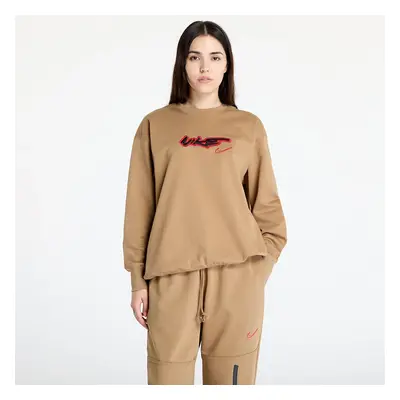 Sweatshirt Nike Sportswear Breaking Women's Loose French Terry Top Driftwood