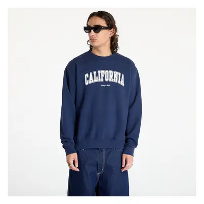 Sweatshirt Sporty & Rich California Crewneck UNISEX Navy/ White