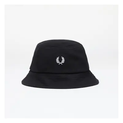 FRED PERRY Pique Bucket Hat Black/ Snow white