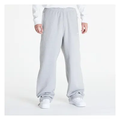 Hosen Nike Solo Swoosh Men's Open-Hem Brushed-Back Fleece Pants Dk Grey Heather/ White