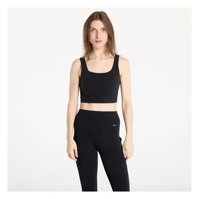 Nike Zenvy Women's Medium-Support Padded Longline Sports Bra Black/ Sail