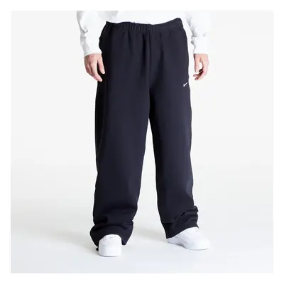 Hosen Nike Solo Swoosh Men's Open-Hem Brushed-Back Fleece Pants Black/ White