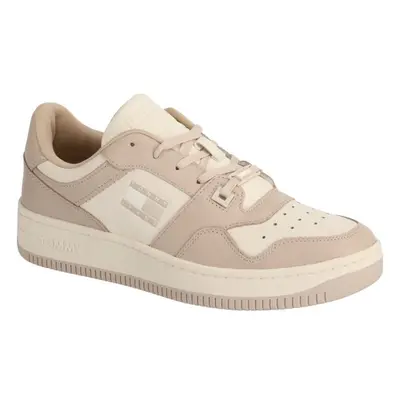 Tommy Hilfiger TOMMY JEANS BASKET LEATHER Flache Herren Sneaker, beige, größe