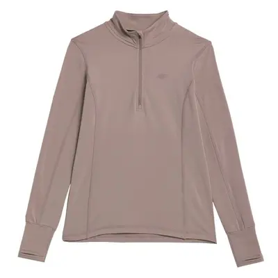 4F BRUSHED UNDERWEAR 1/2 ZIP Damen Sweatshirt, beige, größe