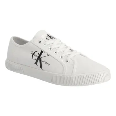 Calvin Klein ESSENTIAL VULCANIZED Flache Herren Sneaker, weiß, größe