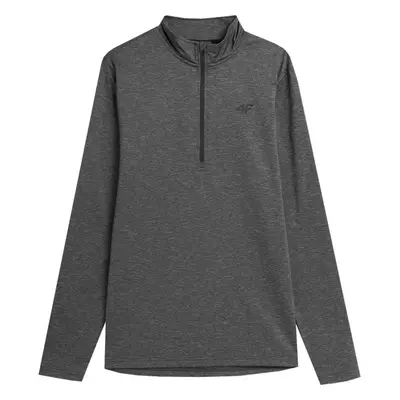 4F BRUSHED UNDERWEAR 1/2 ZIP Herren Sweatshirt, dunkelgrau, größe