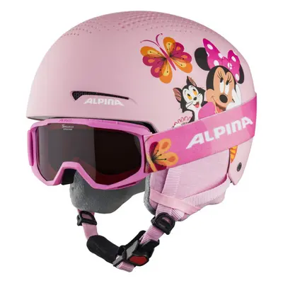 Alpina Sports ZUPO DISNEY SET Kinder Skihelm, rosa, größe