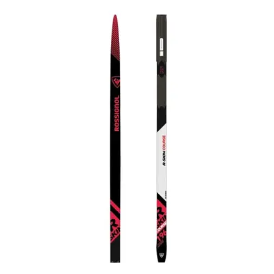 Rossignol DELTA X RACE R-SKIN STIFF + RACE CLASSIC SET Langlaufski mit Mohair Steighilfe, schwar