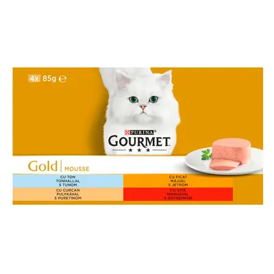 GOURMET™ Gold Mousse 4er-Multipack x g (Thunfisch, Leber, Truthahn, Rindfleisch)