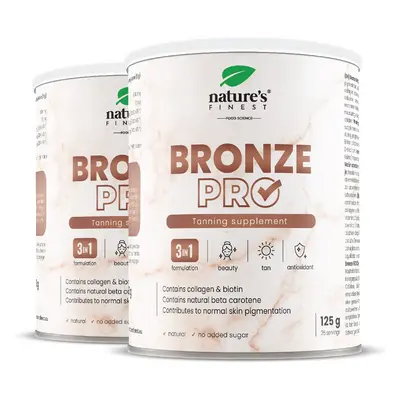 Bronze Pro 1+1 | Natürliches Getränk zur Verbesserung der Bräune | Kupfer, Kollagen, Vitamine | 