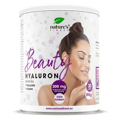 Beauty Hyaluron | Anti-Falten | Feuchtigkeit | Kollagen | Vitamin C | Trinkpulver | 1+1 Gratis |