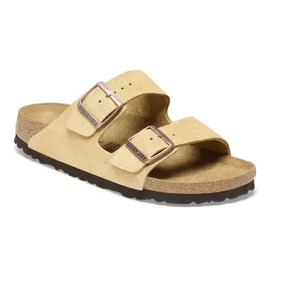 Birkenstock Arizona Suede Leather Latte Cream Narrow Fit