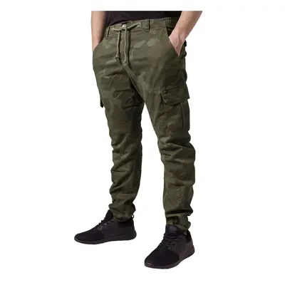 Herren Hose URBAN CLASSICS - Camo Cargo Jogging - olive camo