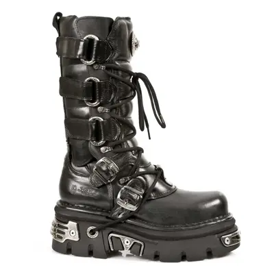 Lederschuhe Frauen - Girdle Boots (474-S1) Black - NEW ROCK - M.474-S1