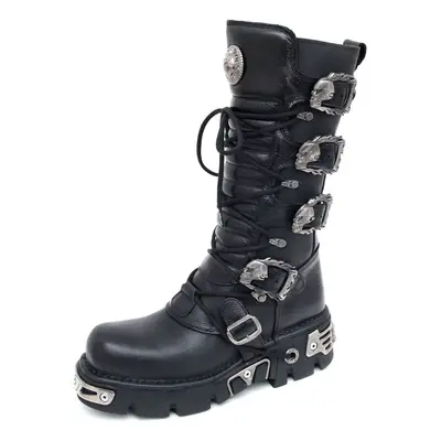 Lederschuhe Frauen - 5-Buckle Boots (402-S1) Black - NEW ROCK - M.402-S1