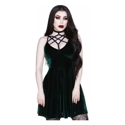 Damenkleid KILLSTAR - Magica Skater - EMERALD