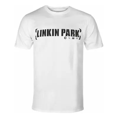 Metal T-Shirt Männer Linkin Park - BRACKET LOGO (WHITE) - PLASTIC HEAD - PH12073 LPTS05MW