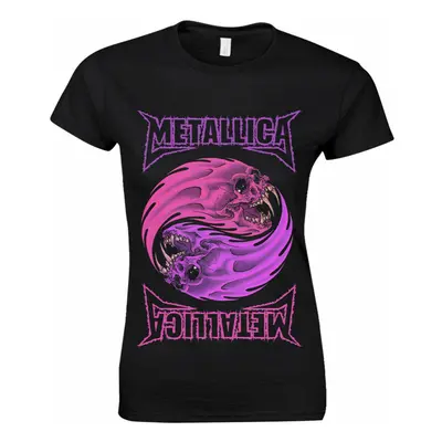 Metal T-Shirt Frauen Metallica - Yin Yang Purple - ROCK OFF - RTMTLGSBYIN METTS42LB