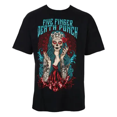 Metal T-Shirt Männer Five Finger Death Punch - Lady Muerta - ROCK OFF - FFDPTS18MB