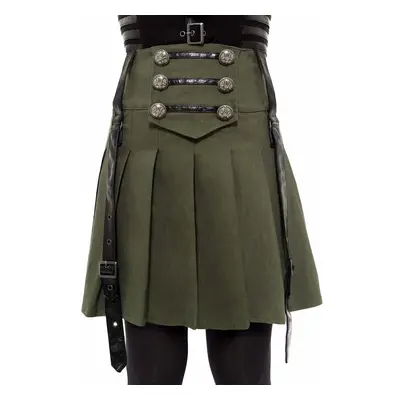 Damenrock KILLSTAR - Dunkle Akademie - KHAKI