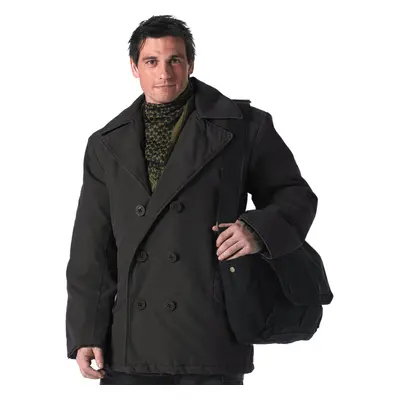 Herren Winterjacke ROTHCO - PEA COAT - BLACK