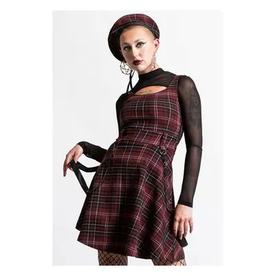 Damenkleid KILLSTAR - Crash Skater - Blut Schottenkaro