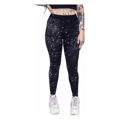 Damen Leggings CHEMICAL BLACK - MOON PHASE - SCHWARZ-WEISS