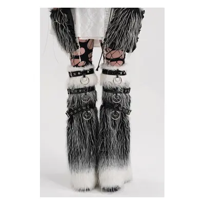 Beinwärmer DEVIL FASHION - Black and White Gothic Punk