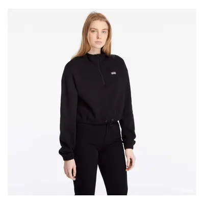 Sweatshirt Vans Left Chest Half Zip Fleece Black