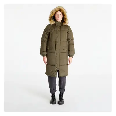 Jacke Urban Classics Ladies Oversize Faux Fur Puffer Coat Darkolive/ Beige