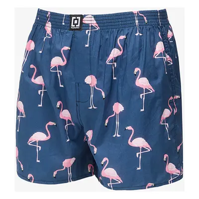 Trunks Horsefeathers Manny Boxer Shorts Blue/ Flamingos Print