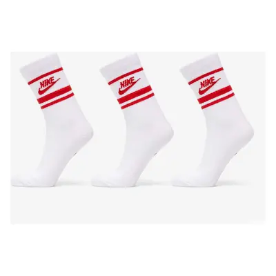 Nike NSW Everyday Essential Crew Socks 3-Pack White/ Red L