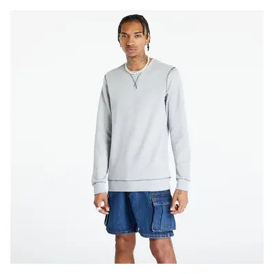 Sweatshirt Urban Classics Organic Contrast Flatlock Stitched Crew Grey/ Dark Blue