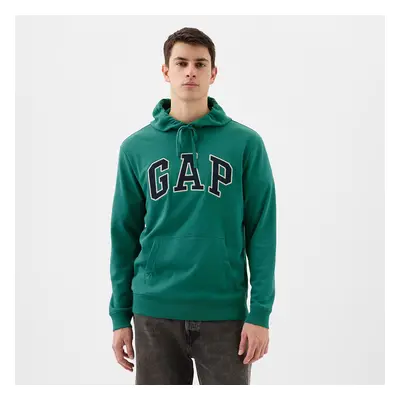 Sweatshirt GAP French Terry Pullover Logo Hoodie Jade Stone