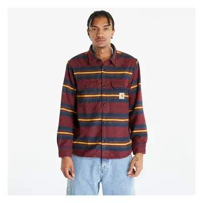 Jacke Carhartt WIP Oregon Shirt Jacket Starco Stripe, Bordeaux