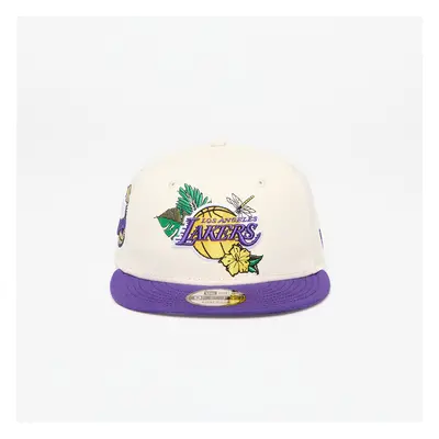 Cap New Era Los Angeles Lakers 9FIFTY NBA Floral Snapback Cap Ivory/ True Purple