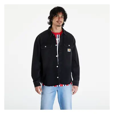Jacke Carhartt WIP Harvey Shirt Jac UNISEX Black Dark Used Wash